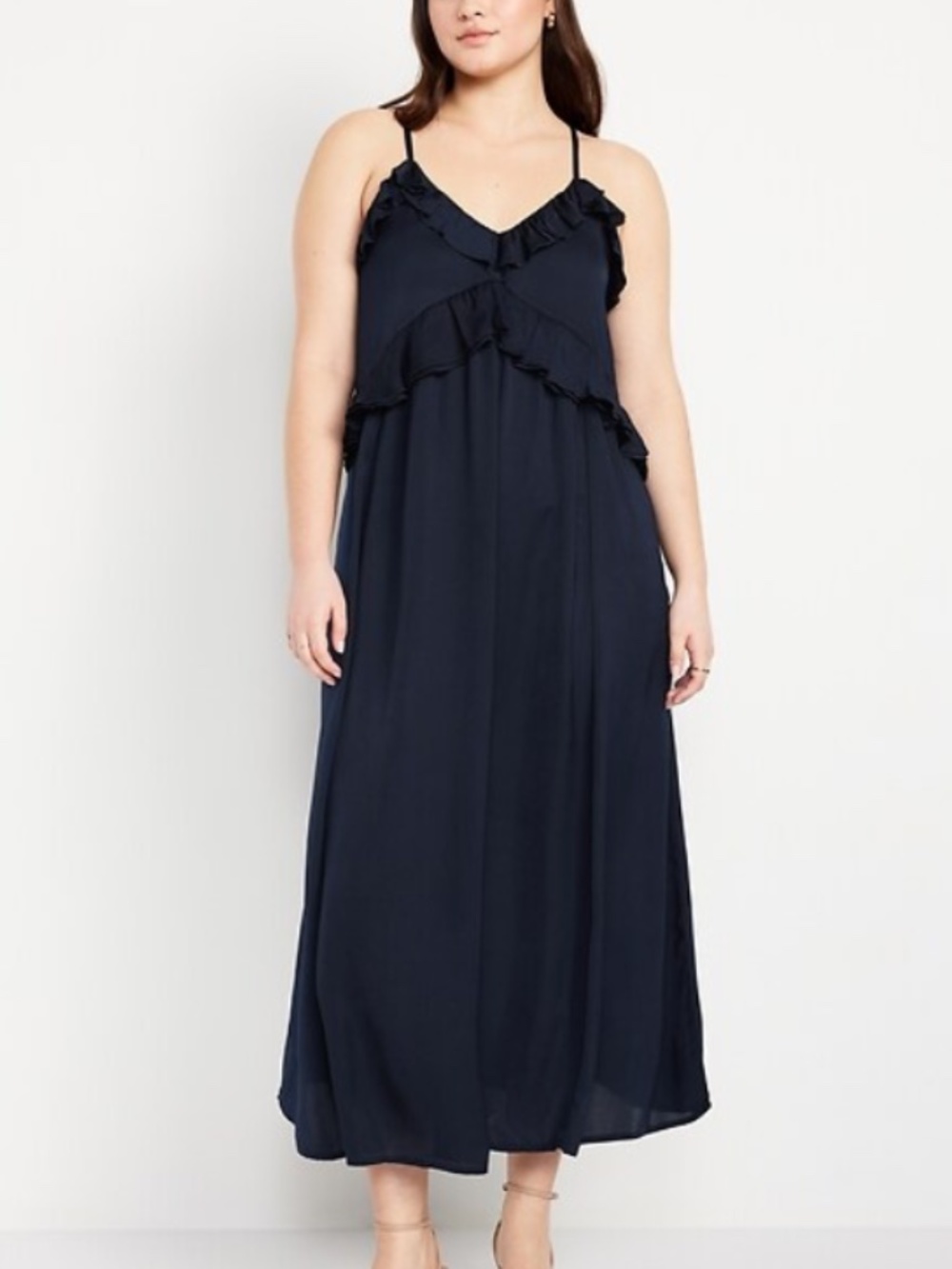 Old Navy Ruffled Satin Maxi Dress